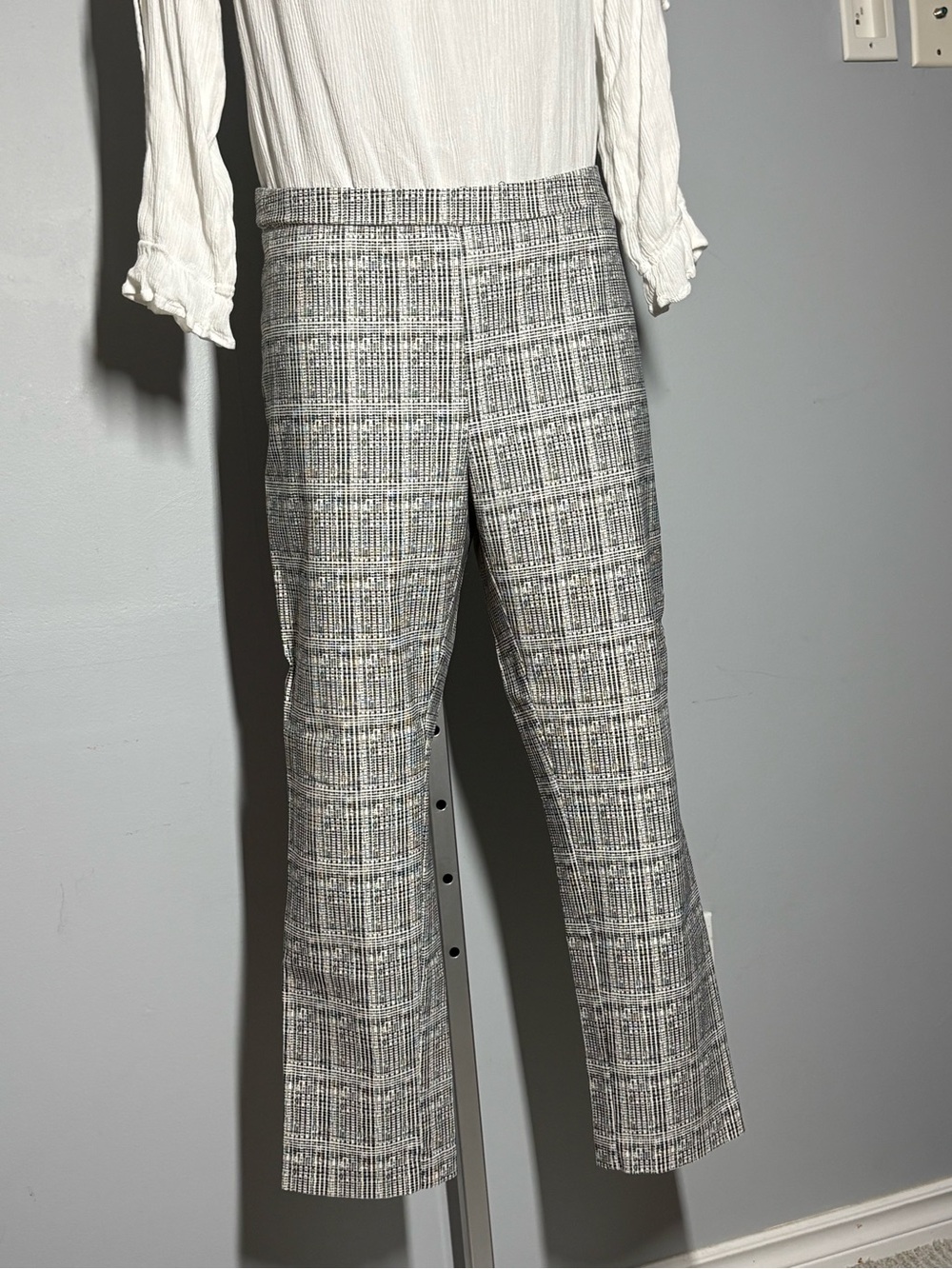 Jules & Leopold Gray Plaid Cropped Dress Pants